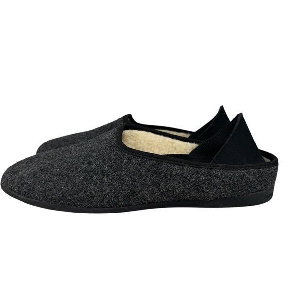 Mahabis Shoes Mens 11-11.5 Dark Grey Iconic Classic Wool Slippers Comfy - Picture 1 of 11